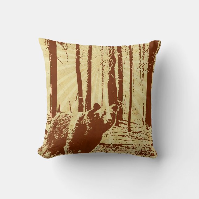 Grizzly Bear Pillows (Front)
