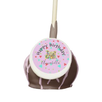 Grizzly Bear Pink Cake Pops