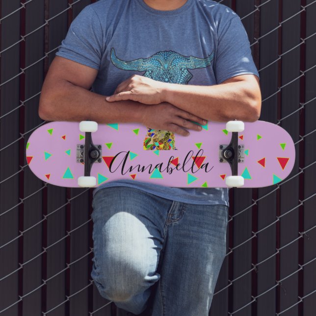 Grizzly Bear Pink Skateboard (Outdoor 3)