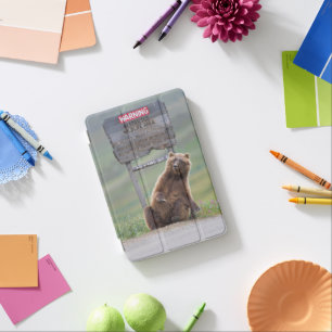 Grizzly Bear Plays With Sign iPad Mini Cover