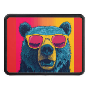 GRIZZLY BEAR POP ART TRAILER HITCH COVER