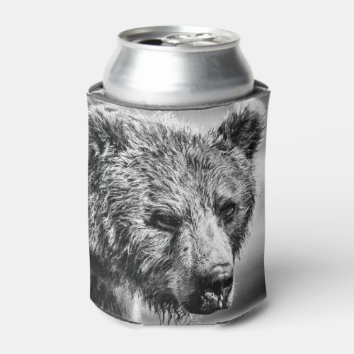 Grizzly bear portrait can cooler