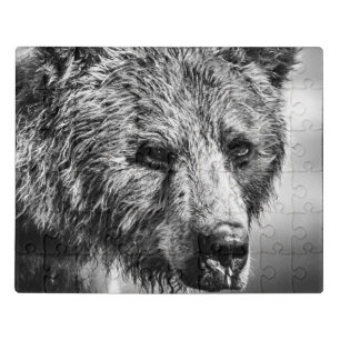 Grizzly bear portrait jigsaw puzzle