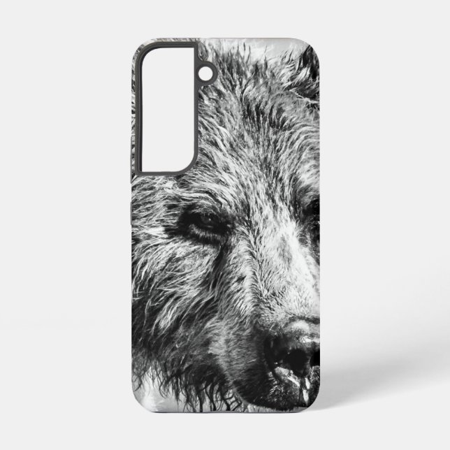 Grizzly bear portrait samsung galaxy case (Back)