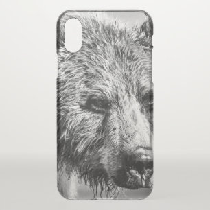 Grizzly bear portrait iPhone x case