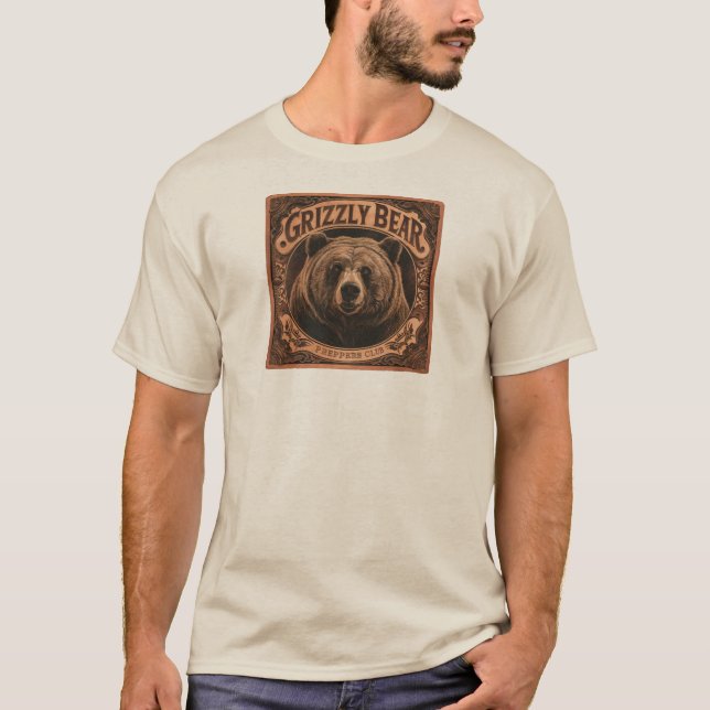 Grizzly Bear Preppers Club T-Shirt (Front)