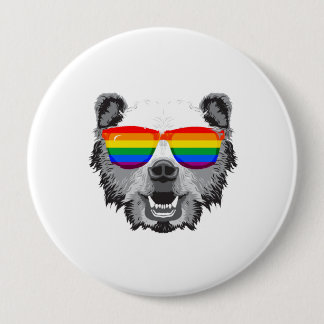 Grizzly Bear Pride Pinback Button