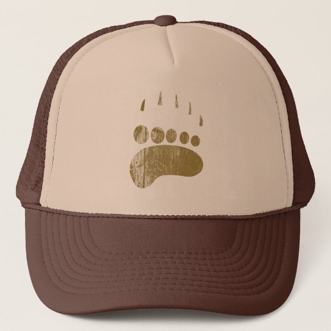 Grizzly Bear Print Trucker Hat (Front)