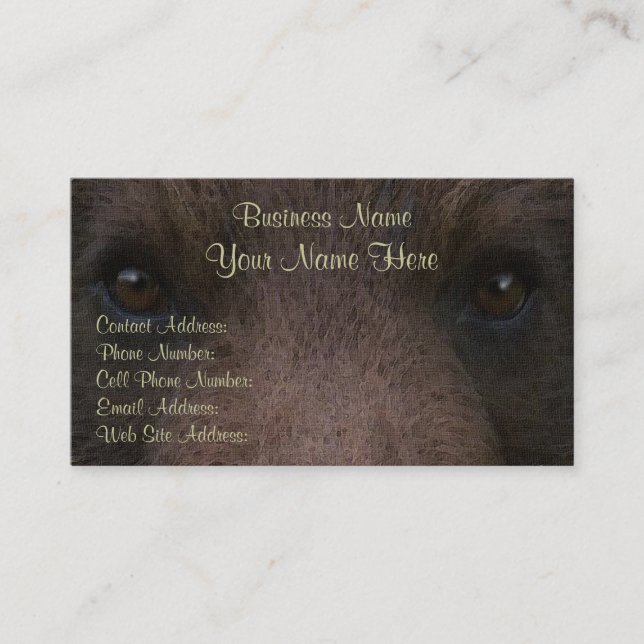 GRIZZLY BEAR Profile & Business Cards (Front)