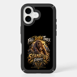 Grizzly Bear Resilience Motivational iPhone 16 Case