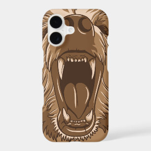 Grizzly Bear Roaring Open Mouth iPhone 17 Case