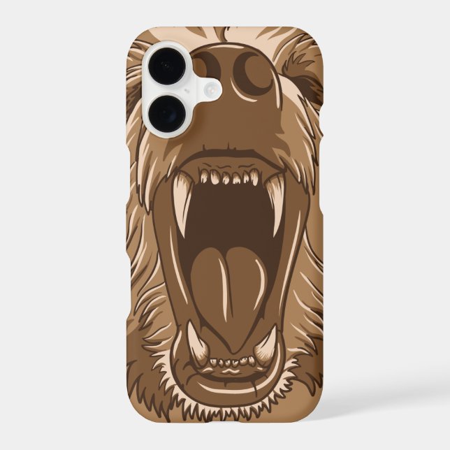 Grizzly Bear Roaring Open Mouth Case-Mate iPhone Case (Back)