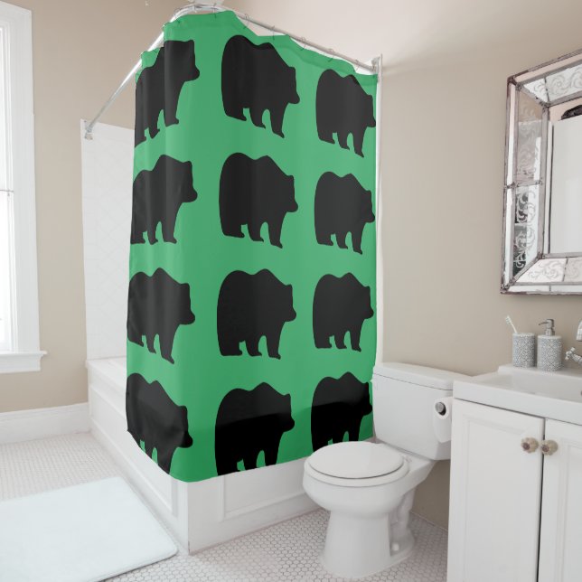 GRIZZLY BEAR Shower Curtain (In Situ)