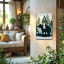 Grizzly Bear Silhouette at Dusk