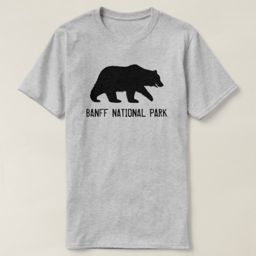 Grizzly Bear Silhouette Banff National Park T_Shirt