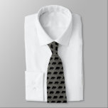 Grizzly Bear Silhouettes Pattern Black and Grey Tie<br><div class="desc">This Grizzly Bears tie makes a great Father's Day gift for the dad who appreciates the great outdoors. Visit Jenn's Doodle World for more wildlife designs and animal pattern neck ties.</div>