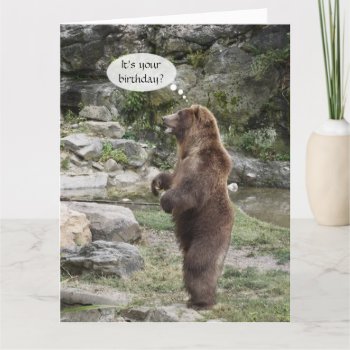 Grizzly Bear Standing Ovation Big Card by erinphotodesign at Zazzle