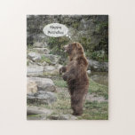 Grizzly Bear Standing Ovation Puzzle at Zazzle