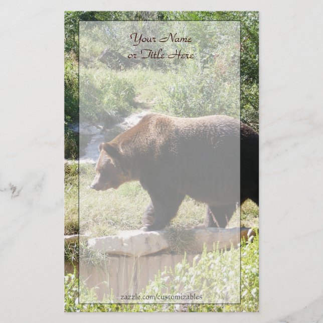 Grizzly Bear Stationery (Front)