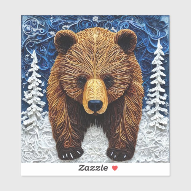 Grizzly Bear Sticker (Sheet)