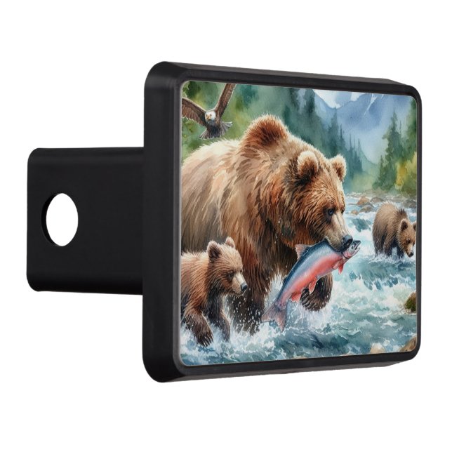 Grizzly Bear Tow Trailer hitch Cover (Right)
