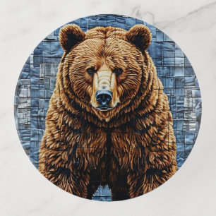 Grizzly bear trinket tray