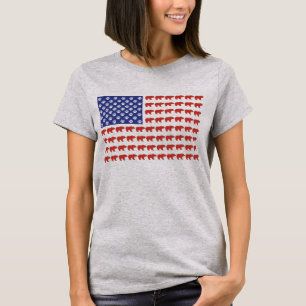 Grizzly Bear United States Flag T-Shirt
