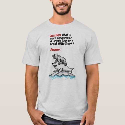 Grizzly Bear vs Shark T_shirt