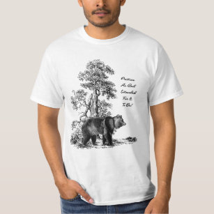 Grizzly Bear Wildlife Nature Men's T-Shirt
