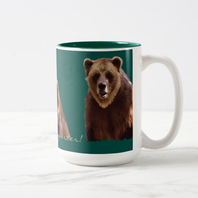 Grizzly Bear Wildlife-supporter Art Mug (Right)