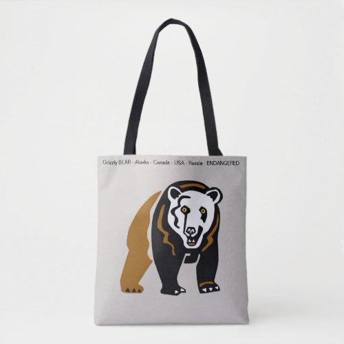 Grizzly bear _Wildlife warrior _ Conservation _  Tote Bag