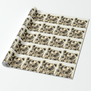 Grizzly bear wrapping paper