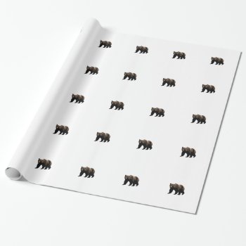 Grizzly Bear Wrapping Paper by lildaveycross at Zazzle