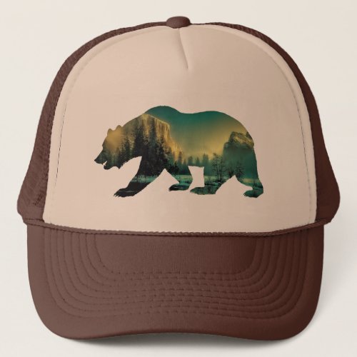 Grizzly Bear Yosemite Park Trucker Hat