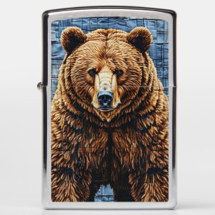 Grizzly bear zippo lighter