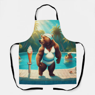 Grizzly Bears At The Pool Apron