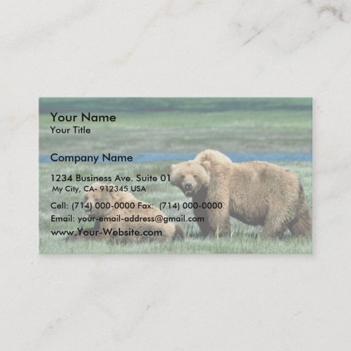 Grizzly Bears Business Card