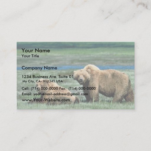Customizable Grizzly Bears Business Cards