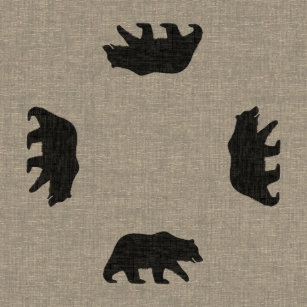grizzly bear silhouette home décor furnishings pet supplies zazzle