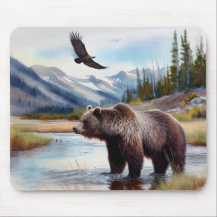 Grizzly Eagle Wildlife Mousepad