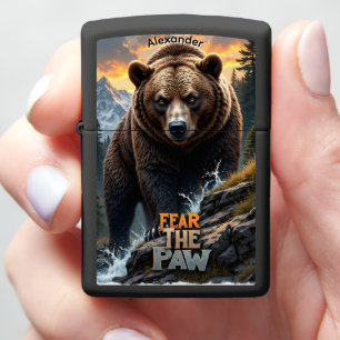Grizzly Fear The Paw Zippo Lighter