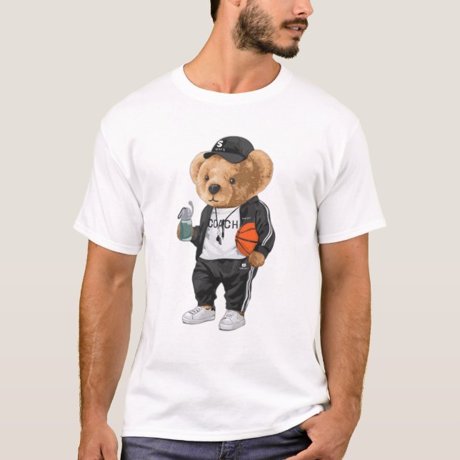Grizzly Guidance: Basketball Coach T-Shirt (Front)