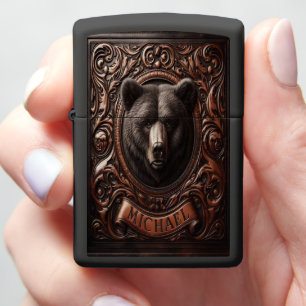 Grizzly in a Frame Zippo Lighter