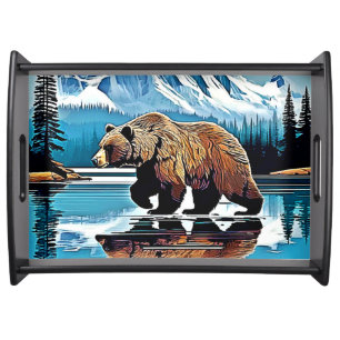 Grizzly Lake Mountain View Serving Tray