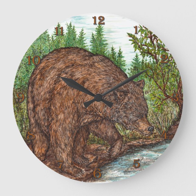 Grizzly Large Clock (Front)
