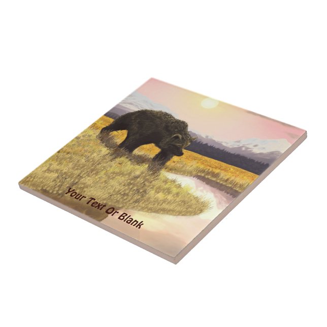Grizzly Pond Ceramic Tile (Side)