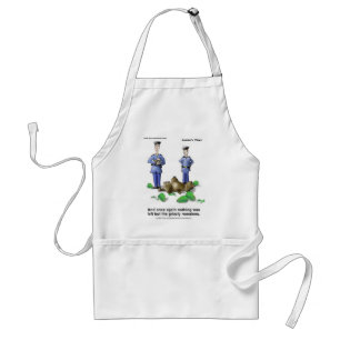 Grizzly Romaines Bear/Lettuce Cartoon Gifts & Tees Adult Apron