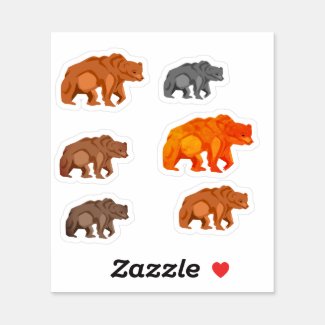 Grizzlybears in various shades