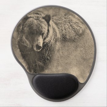 Grizzy Bear Gel Mouse Pad by William63 at Zazzle