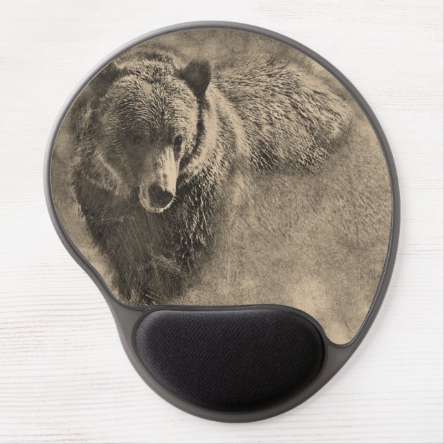 Grizzy Bear Gel Mouse Pad (Front)